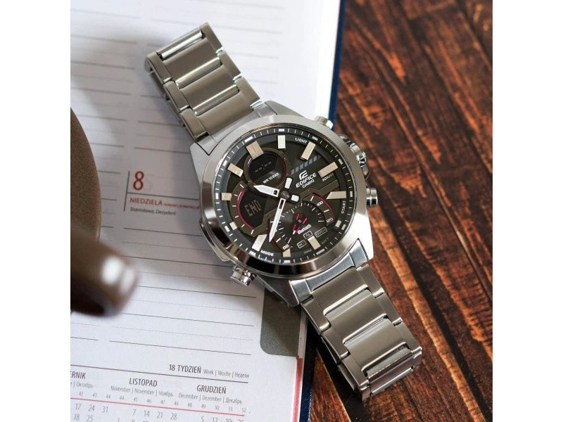 Мъжки часовник Casio Черен Сребрист Ø 46 mm