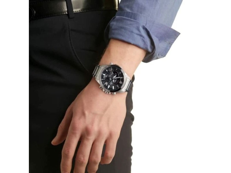 Мъжки часовник Casio Черен Сребрист Ø 46 mm