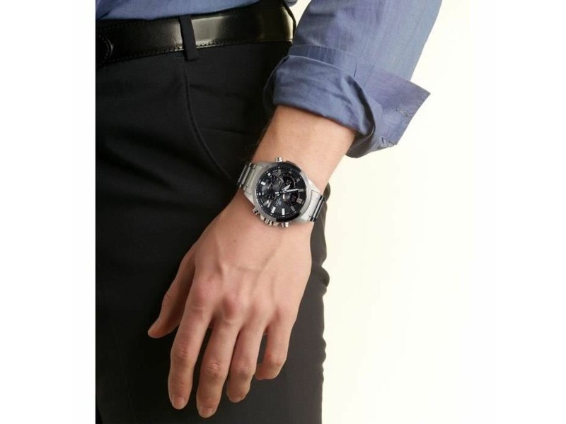 Мъжки часовник Casio Черен Сребрист Ø 46 mm