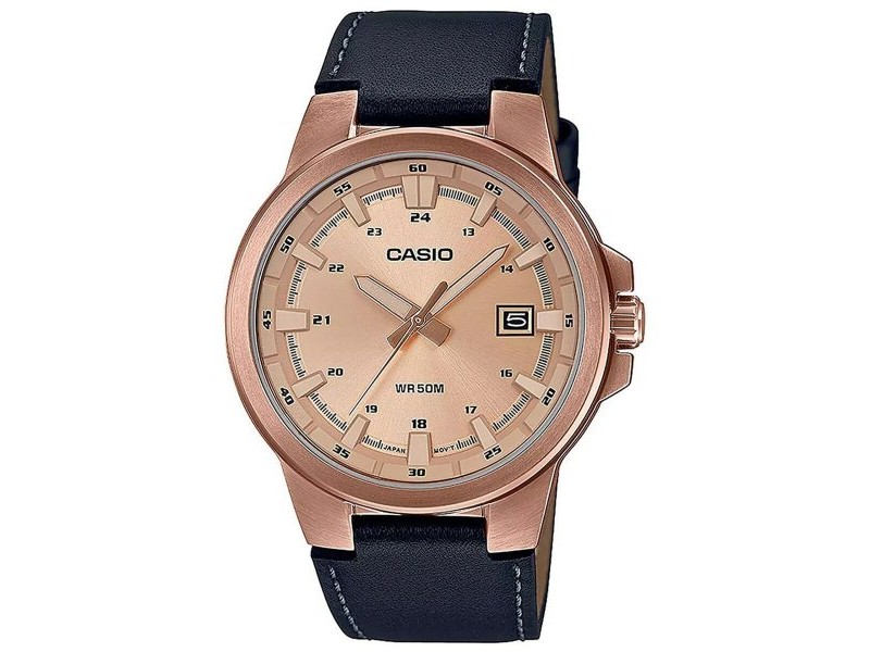 Мъжки часовник Casio 3D - LEATHER, ROSE GOLD ***SPECIAL PRICE*** Кафяв (Ø 41,5 mm)