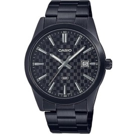 Мъжки часовник Casio DATE CARBON LOOK DIAL BLACK SERIE- BLACK Черен (Ø 41 mm)