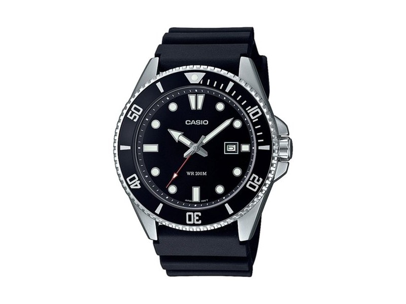 Мъжки часовник Casio MDV-107D-1A1VEF Черен Сребрист (Ø 46 mm)