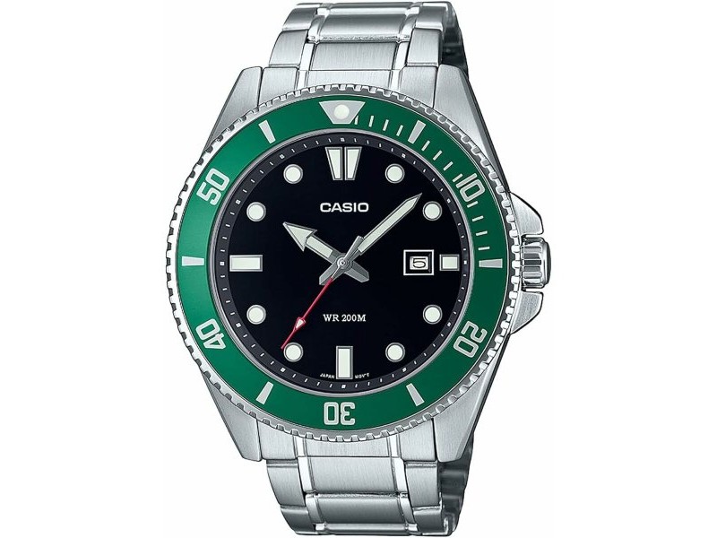 Мъжки часовник Casio MDV-107D-3AVEF Черен Сребрист (Ø 46 mm)