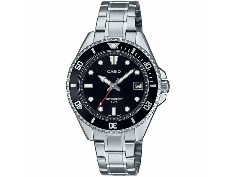 Мъжки часовник Casio MDV-10D-1A1VEF Черен Сребрист Мъжки часовник Casio MDV-10D-1A1VEF Черен Сребрист