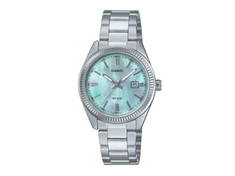 Мъжки часовник Casio LADY DATE - AQUA GREEN Сребрист