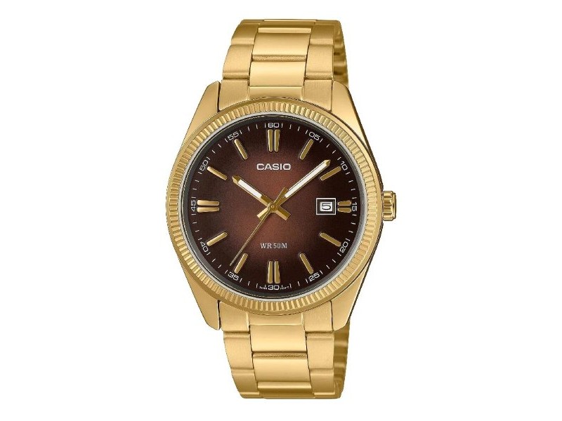 Мъжки часовник Casio MTP-1302PGC-5AVEF Кафяв