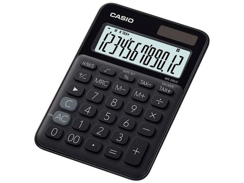 Калкулатор Casio MS-20UC Черен (2,3 x 10,5 x 14,95 cm)