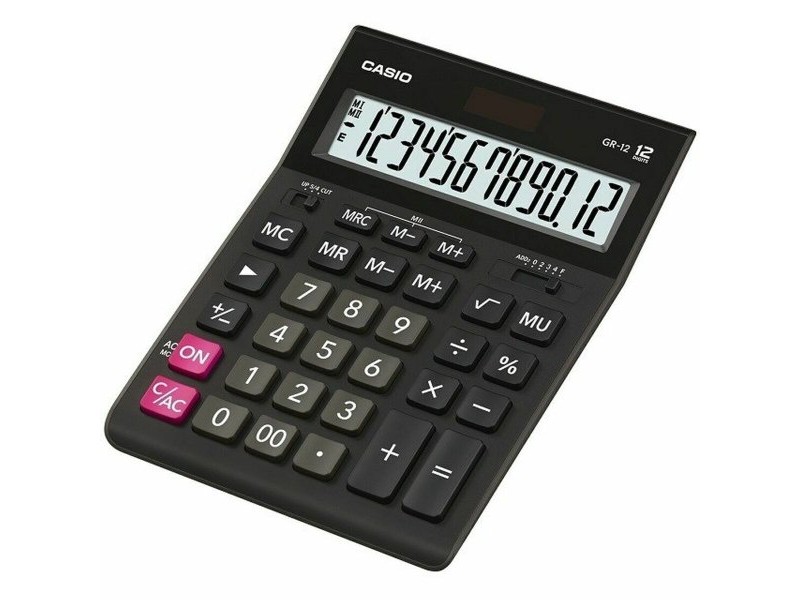 Калкулатор Casio GR-12 Черен Пластмаса