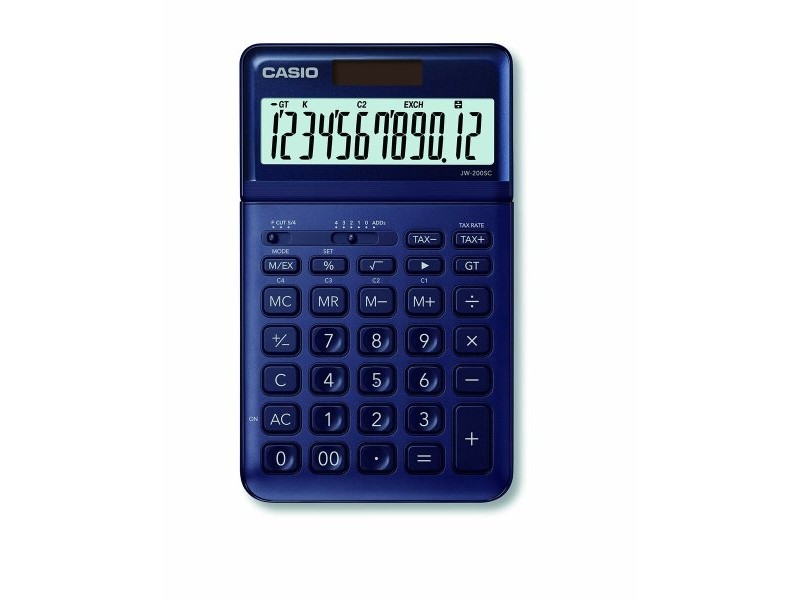 Калкулатор Casio JW-200SC-NY Син Пластмаса