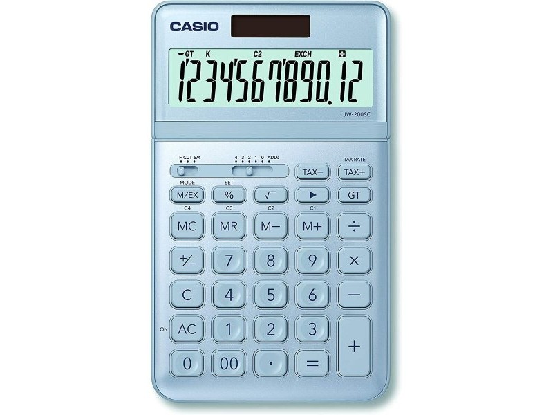 Калкулатор Casio JW-200SC-BU Син Пластмаса