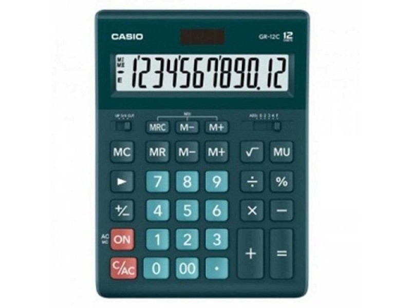 Калкулатор Casio GR-12C-DG Черен Зелен Пластмаса