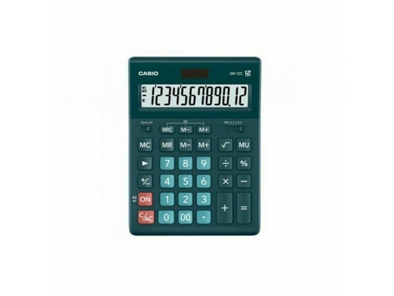 Калкулатор Casio GR-12C-DG Черен Зелен Пластмаса