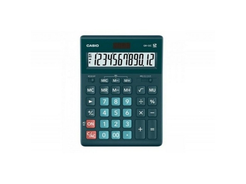 Калкулатор Casio GR-12C-DG Черен Зелен Пластмаса