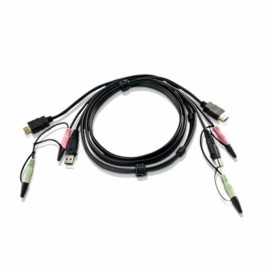 KVM суич Aten 2L-7D02UH Черен 1,8 m
