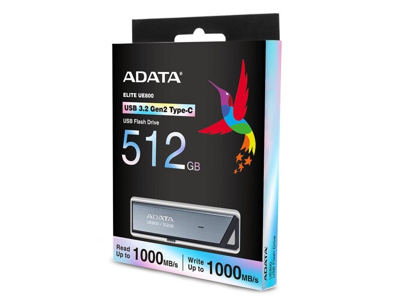 USB стик Adata AELI-UE800-512G-CSG 512 GB Черен Сребрист
