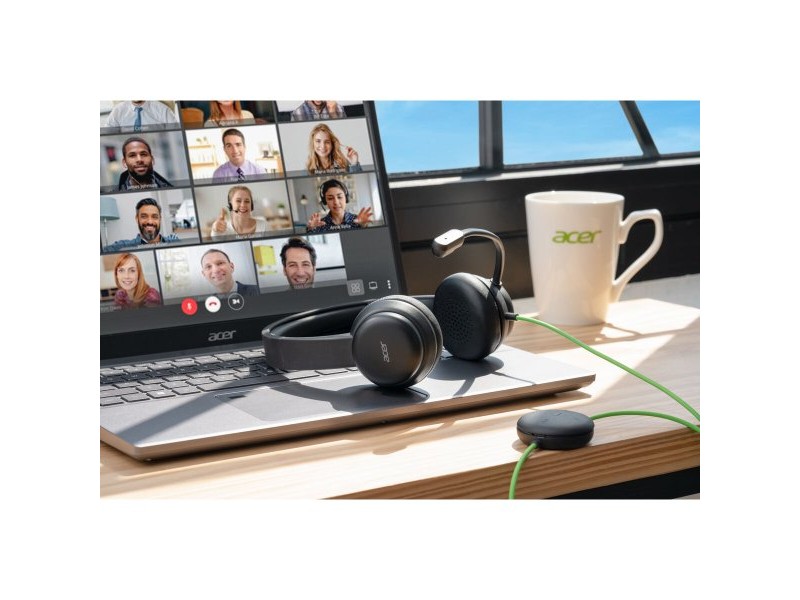 Слушалки с микрофон за игра Acer AHW250 Черен