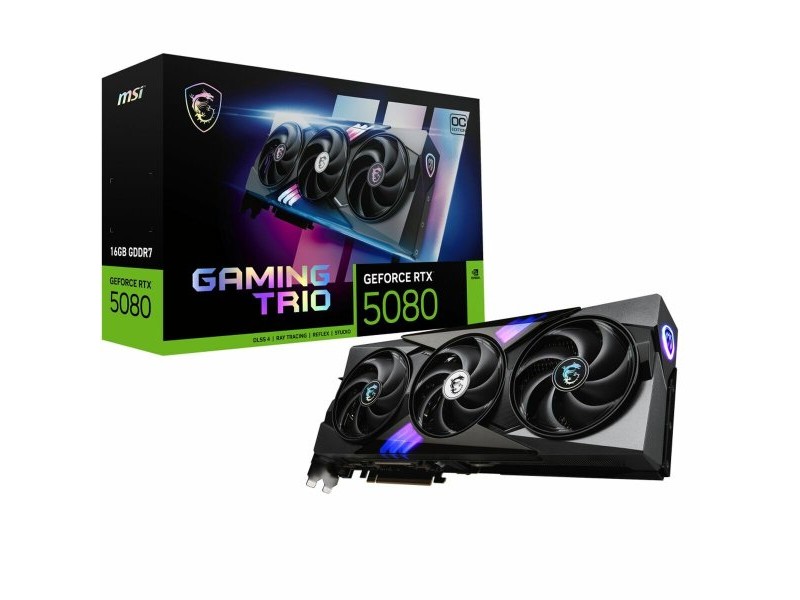 Графична карта MSI GEFORCE RTX 5080 16G GAMING TRIO OC 16 GB