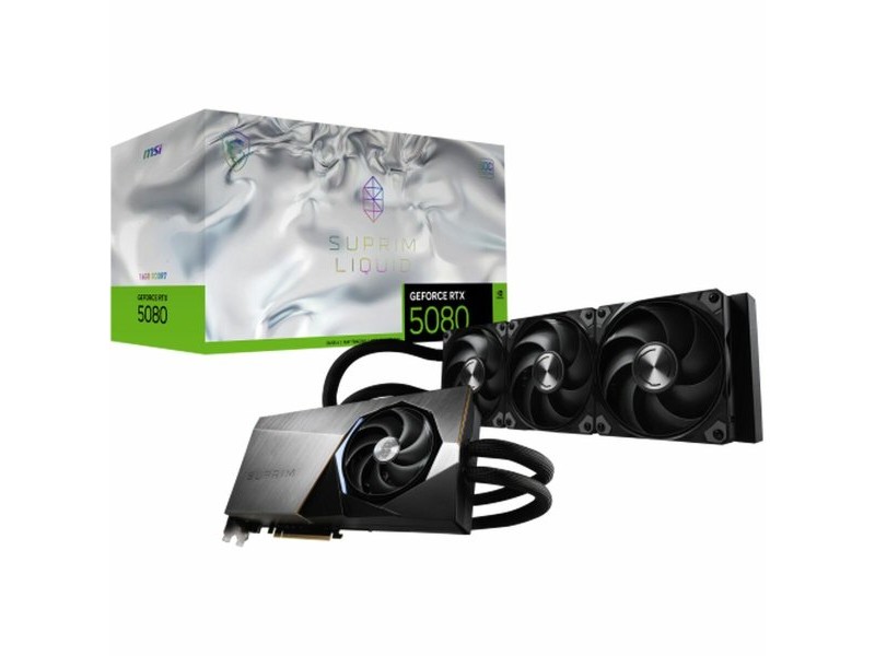 Графична карта MSI RTX 5080 16G SUPRIM LIQUID SOC GEFORCE RTX 5080 16 GB GDDR7