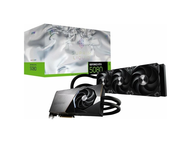 Графична карта MSI RTX 5080 16G SUPRIM LIQUID SOC GEFORCE RTX 5080 16 GB GDDR7