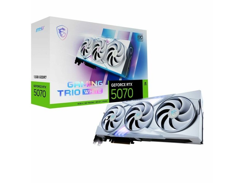 Графична карта MSI GEFORCE RTX 5070 12G GAMING TRIO OC WHITE nvidia geforce rtx 5070 12 GB GDDR6X