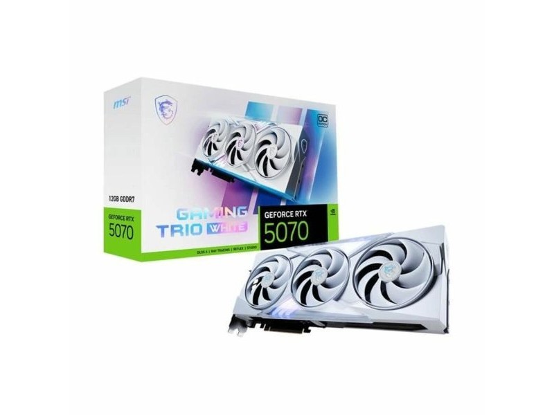 Графична карта MSI GEFORCE RTX 5070 12G GAMING TRIO OC WHITE nvidia geforce rtx 5070 12 GB GDDR6X