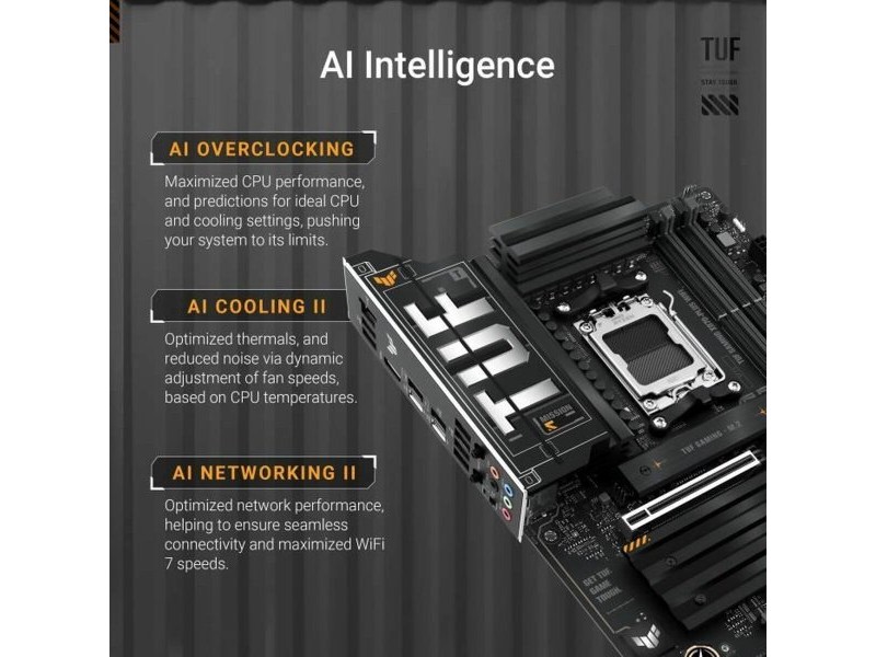 Дънна платка Asus TUF GAMING X870-PLUS WIFI AMD AM5 AMD