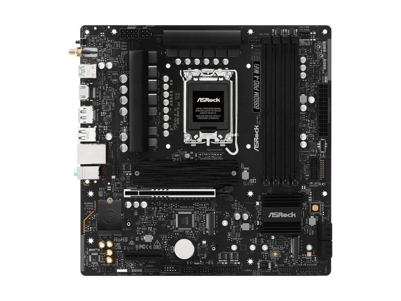 Дънна платка ASRock B860M Pro-A WiFi Intel B860 LGA 1851