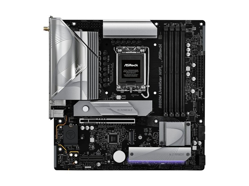 Дънна платка ASRock B860M LiveMixer WiFi Intel B860 LGA 1851