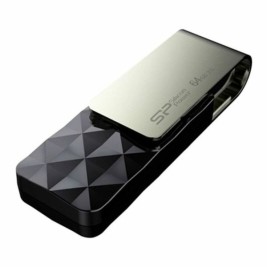 USB стик Silicon Power Blaze B30 64 GB Черен