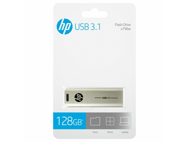 USB стик HP x796w Сребрист 128 GB