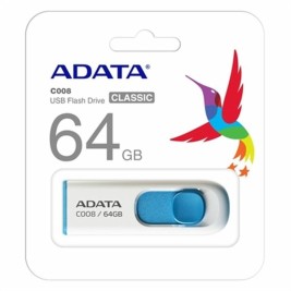 USB стик Adata AC008-64G-RWE 64 GB Бял