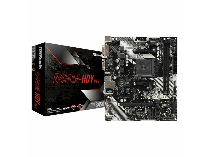Дънна платка ASRock B450M-HDV R4.0 AMD B450 AMD AM4