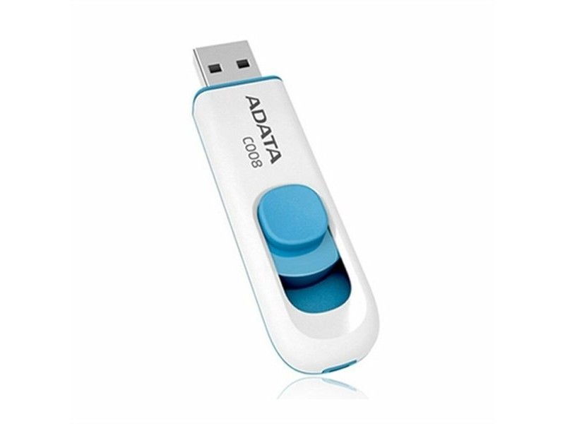 USB стик Adata AC008-32G-RWE 32 GB Бял Син/бял