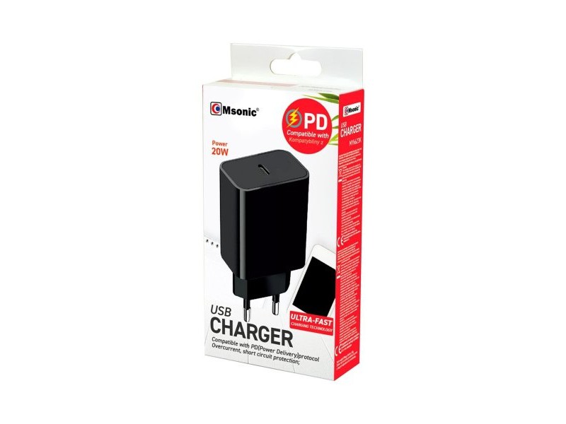 Зарядно за стена Msonic MY6623K Черен 20 W