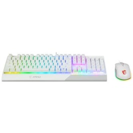 Клавиатура с мишка MSI Vigor GK30 Испанска Qwerty Бял