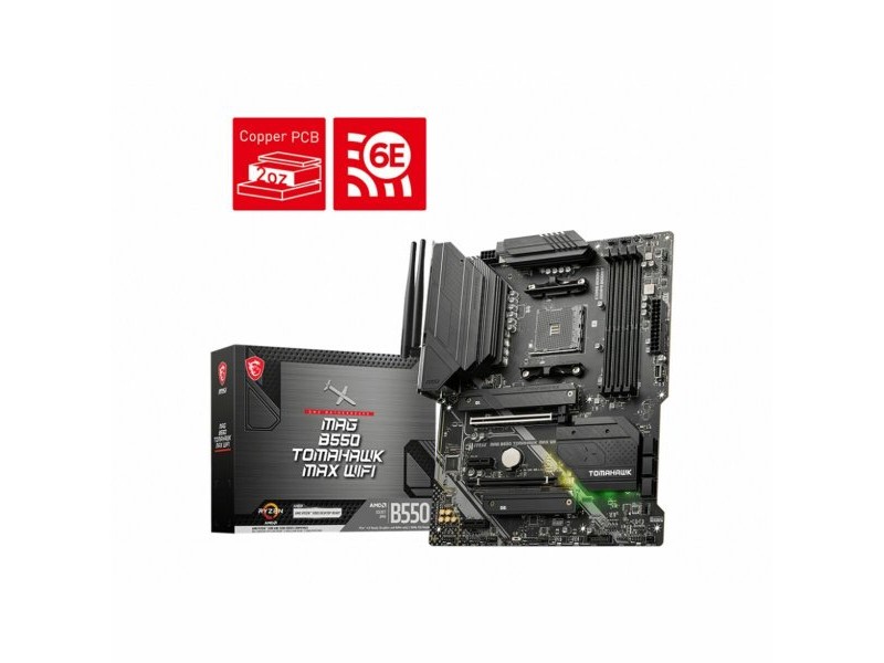 Дънна платка MSI MAG B550 TOMAHAWK MAX WIFI AMD AM4