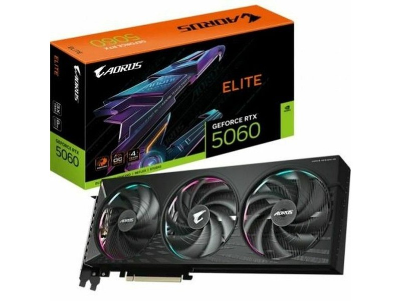 Графична карта Gigabyte 9VN5060AE-00-G10 GEFORCE RTX 5060 8 GB GDDR7 Графична карта Gigabyte 9VN5060AE-00-G10 GEFORCE RTX 5060 8 GB GDDR7