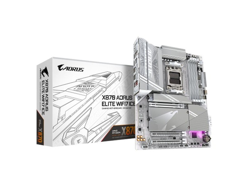 Дънна платка Gigabyte X870 AORUS ELITE WF7 ICE AMD X870 AMD AM5