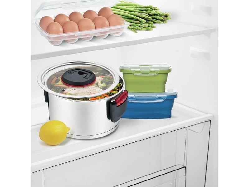 Касерола с Капак Feel Maestro  MR-3530-20 Черно-червен Стомана Неръждаема стомана Пластмаса Ø 20 cm 3,2 L