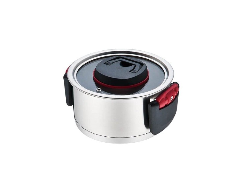 Касерола с Капак Feel Maestro  MR-3530-20 Черно-червен Стомана Неръждаема стомана Пластмаса Ø 20 cm 3,2 L