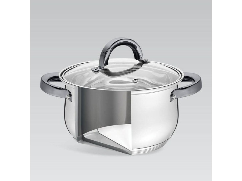 Касерола с Капак Feel Maestro MR-3522-6M-BLACK Сребрист Стомана Неръждаема стомана Ø 18 cm Ø 20 cm Ø 16 cm 2,5 L 1,8 L 3,5 L (6