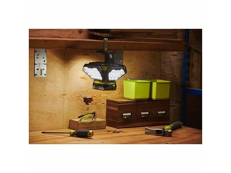 LED spotlight Ryobi 360° 500 lm Зелен Сив