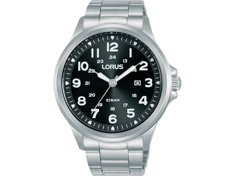 Мъжки часовник Lorus RH991NX9 Черен Сребрист