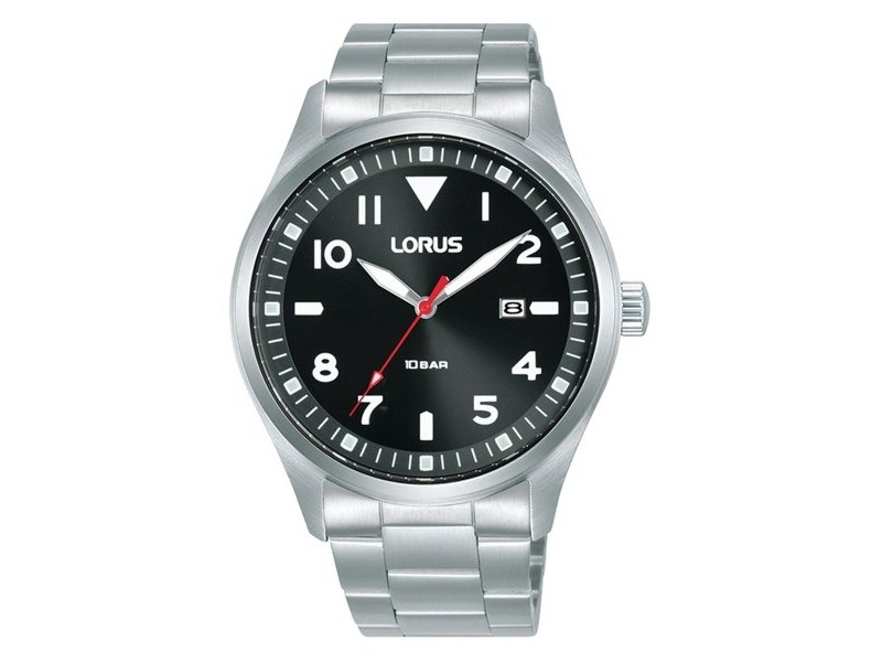Мъжки часовник Lorus RH923QX9 Черен Сребрист Мъжки часовник Lorus RH923QX9 Черен Сребрист
