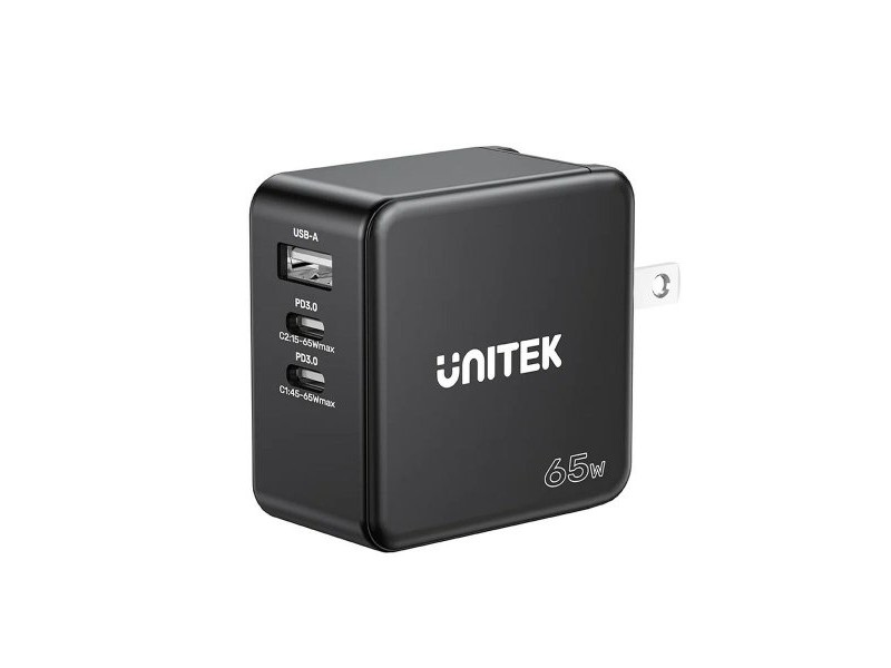 Зарядно за стена Unitek P1117B Черен 65 W (1 броя)