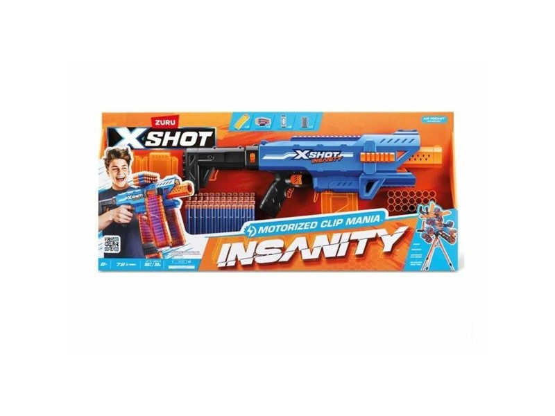 Пистолет за Дартс X-Shot Insanity clip 80 x 40 cm