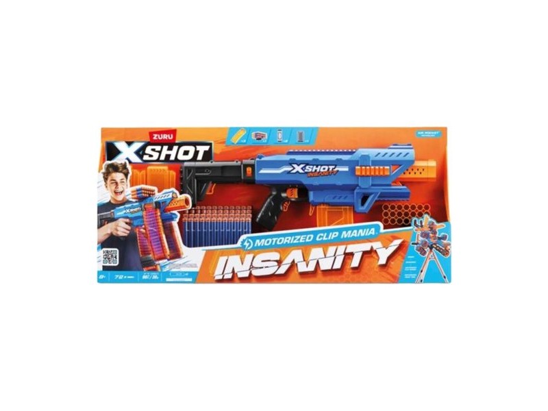 Пистолет за Дартс X-Shot Insanity clip 80 x 40 cm