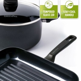 Тиган Green Pan MEMPHIS 28CM Черен Алуминий Ø 28 cm