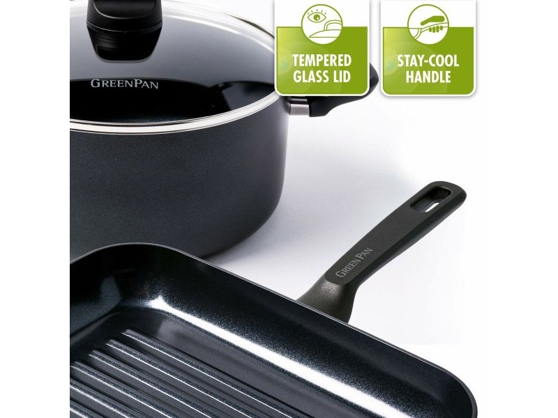 Тиган Green Pan MEMPHIS 28CM Черен Алуминий Ø 28 cm