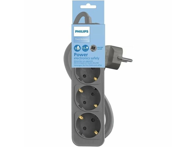 Табло с 3 гнезда с бутон за включване Philips CHP2134G/12